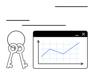 data security and growth concept with keys vector image