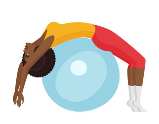 fitness trainer with sport ball Vector Image