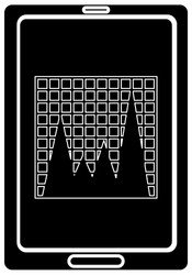 Statistic graph report vector