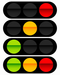 traffic light lamp icon in set semaphore vector image
