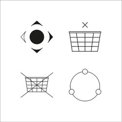 web simple linear icon setsimple outline icons vector image