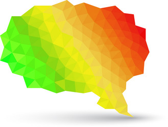 abstract geometric speech bubble with triangular vector image