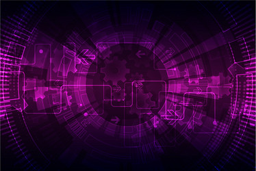 pink abstract technological background vector image