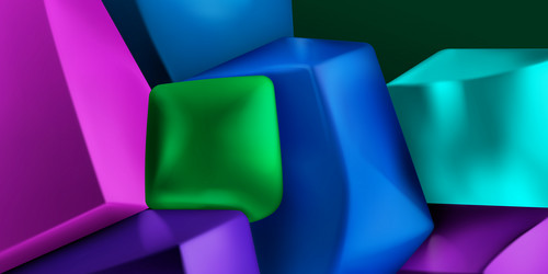 abstract background of 3d shapes vector image
