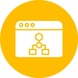 algorithm glyph circle icon vector image