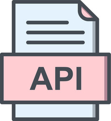 Api file document icon vector