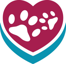 paw logo design Vector Image