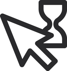 wait cursor icon in modern style for web site vector image
