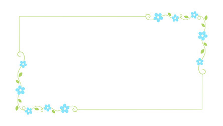 Floral botanical frame template rectangular Vector Image