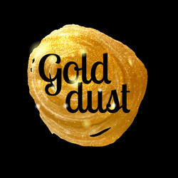 Gold blotch paint handmade glowing highlights vector