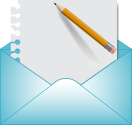 letter and open envelope vector