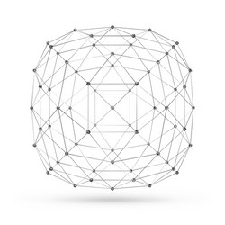 abstract wireframe polygonal geometric element vector image