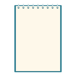 blank notepad with spiral binding for taking notes vector image