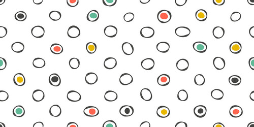 polka dots interspersed with circles inside vector image