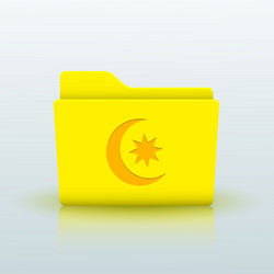 Yellow folder on blue background eps10 vector