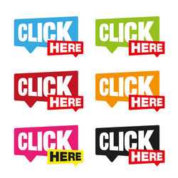 Call to Action Button - Click Here vector image