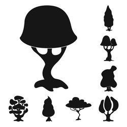 isolated object of tree and nature symbol set vector image