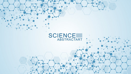 modern abstract molecules structure for science vector image
