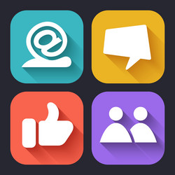 modern flat icons for web and mobile applications vector image