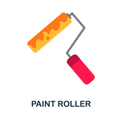 Paint roller icon simple element from vector