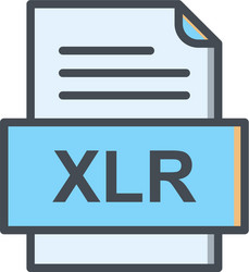 xlr file document icon vector image