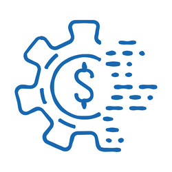 digitization of processes business manager icon vector image