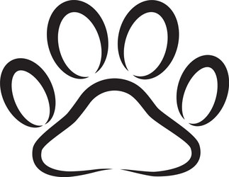 paw logo design Vector Image