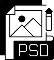 psd file black linear icon vector