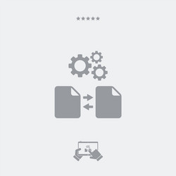 synchronization files in progress vector image