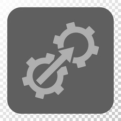 gear integration rounded square button vector image