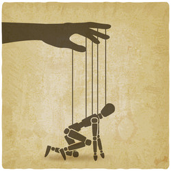 Marionette String Puppet - Low Start Position vector image
