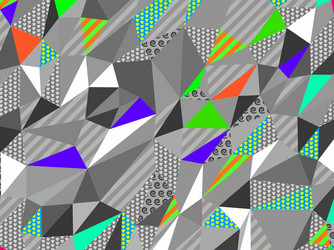 Colorful Low-Poly Triangular Pattern vector image