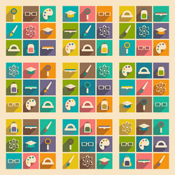 flat with shadow concept and mobile application vector image
