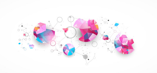 geometric abstract background with connected line vector image
