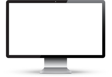 Isolated Computer Monitor on White Background vector image