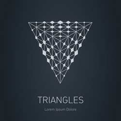 logotype template grid structure the lowpoly mesh vector image