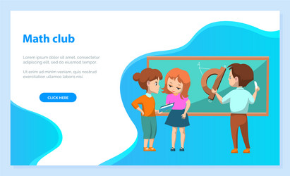 Kids solving math problems Royalty Free Vector Image