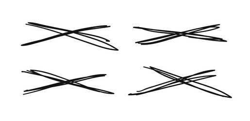 hand drawn set of objects for design use black vector image