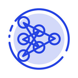 learning deep algorithm data blue dotted line vector image