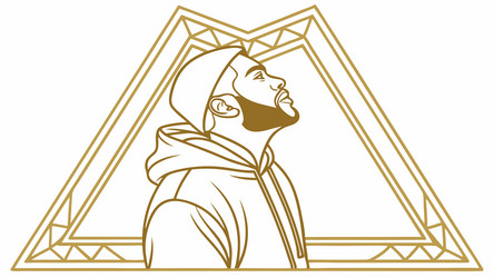 stylish man abstract triangle design generative vector image