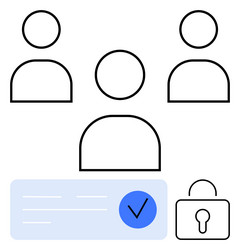 user authentication and access control vector image