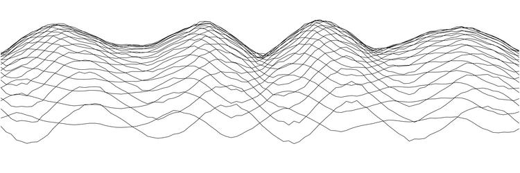 abstract waveform pattern with layered lines vector image