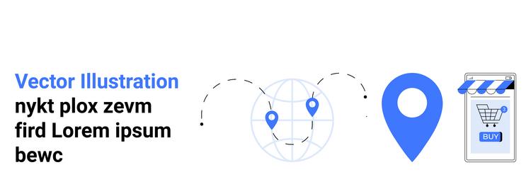 digital map navigation with location pins vector image