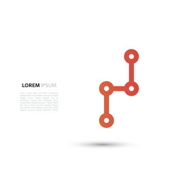 network connection minimal design line and dot vector image