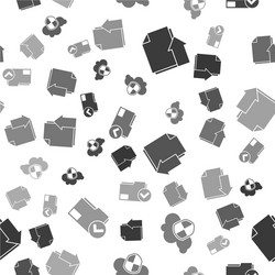 set upload file document cloud and shield vector image
