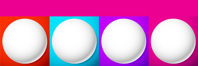 Blank empty circle orb and sphere button badge vector