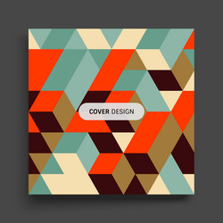 cover design template 3d blocks structure vector image