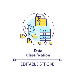 data classification concept icon vector