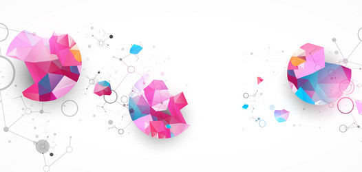 geometric abstract background with connected line vector image