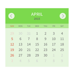 April 2013 calendar Royalty Free Vector Image - VectorStock
